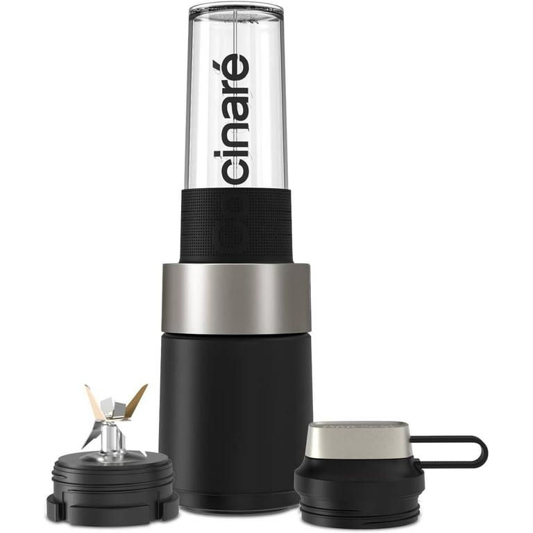 Personal Blender, 1100W Powerful for Shakes and Smoothies, 6 Titanium Blades, 16 Oz To-Go Sports Portable Blender Bottle, for Kitchen, Frozen Fruit, Ice, Nut (Black)