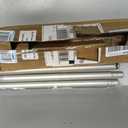 Ivilon Window Curtain Rod Decorative End Cap Design, 1 Inch Rod, 28 to 48 Inch. Brushed Nickel