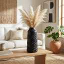 Wood 12" Stained Vase, Black