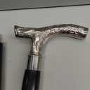 Brass Derby Handle Walking Cane Wooden Cane Stick - Made of Rosewood & Brass (Ornate Chrome)