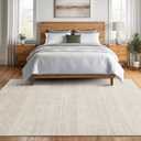 Valenrug Area Rugs 9x12 Living Room - Stain Resistant 9x12 Area Rugs for Living Room, Non Slip Backing Printed Rugs for Bedroom, Folable Machine Washable Rugs (9'x12', Beige)