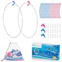 Zecckige Diving Pool Toys for Kids, 2 Pack Water Sports Swim Thru Rings, Summer Outdoor Activities Underwater Training Swimming Dive Toys Pool Games Gifts for Boys Girls Ages 312 (Blue&Pink)