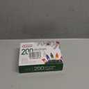 PREXTEX Multi Colored Christmas Tree Light String - Twinkle 200 Lights Mixed Color with Green Wire - 40 ft Outdoor Mardi Gras Lights for Holiday and Indoor Decorations