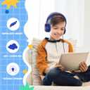 ONTA Kids Headphones for Boys Girls - Child Student Headset Wired Toddler Earphones School Teen on Ear for Ipad | Computer | Smart Phone | Amazon Fire Tablet | Laptop | Plane Travel Game, Dark Blue