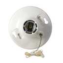 Leviton R50-08827-CW4 1-Piece Top Wired Lamp Holder with Pull Chain, 660 W, Incandescent/CFL, Medium,White