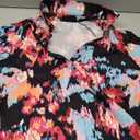 Shirts for Women Casual Graffiti Printed Long Puff Sleeve V Neck Tops Elegant Blouses, XL