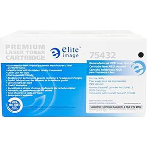 Elite Image 75432 Reman MICR Toner Cartridge Replacement for HP 64X (CC364X) Black