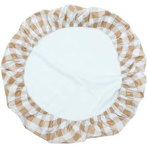 Outdoor Plaid Table Cover Round Oilproof Tablecloth for Camping Picnics and Dining Fits Tables Easy Clean Durable and Dirtproof Design