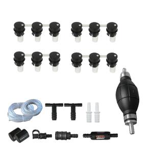 24V Battery Watering System for Forklift- Golfcart Battery Watering Filler 24V - Plug Type Valves (12 Cells)