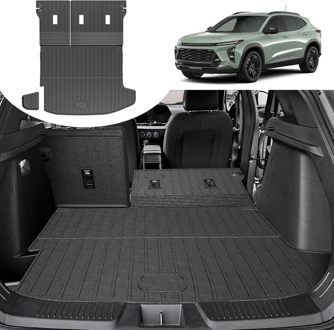 Cargo Mat for 2024-2026 Chevy Trax/Buick Envista, All Weather TPE Cargo Mat with 3rd Seat Back Cover and Left Storage Mat for Chevy Trax Accessories