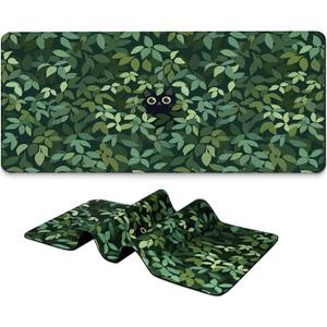 Long Gaming Mouse Pad 31.5 x 11.8 inches, Extended Anime Mousepad, Large Mouse Mat with Non-Slip Base, Full Keyboard Mat with Stitched Edges for Gaming and Office (Cute Cat)