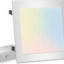 11 inch 26W Square LED Recessed Light, 3 Color Temperature Selectable & Dimmable Lamp, 2200 Lumens Ultra Thin Led Canless Downlight Lighting with Junction Box for Living Room Kitchen Bedroom (White-1-PACK)