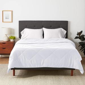 Reversible Lightweight Microfiber All Season Comforter Blanket, 98"x120", White