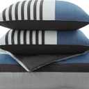 Nautica - King Size Comforter Set, Cotton Reversible Bedding with Matching Shams, Bedding Set for All Seasons (Rendon Charcoal, King)