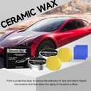 Ceramic Wax Cream for Cars, Strong Protection Car Coating Polishing Wax, Auto Car Scratch Repair Remover Paste with Sponge(2Pcs)