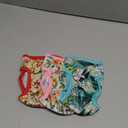 Leekalos Reusable Washable Dog Diapers Female (3 Pack) - Highly Absorbent Doggie Diapers - Size Adjustable Puppy Diapers for Dog Period Panties (Small, Flora) (Small (Newborn-10.5" Waist), Flora(Gray Lining))