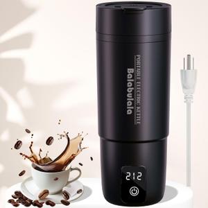 Travel Electric Kettle, Balabulala Portable Water Boiler with 6 Variable Presets,Small Electric Kettle with Keep Warm Temperature Controls & Boil Dry Protection, 17oz,Black