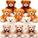 Skylety 10 Pcs Bears Bulk Stuffed Animal Plush Toys 10-14 Inches Birthday Party Favors(Elegant Color)