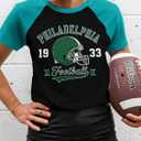 MNLYBABY Football Shirt for Women Game Day T-Shirt Football Fans Season Short Sleeve Tee Tops (XXL)