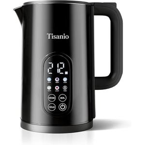 Brentwood 1100W 1.7L Cordless Cool Touch Digital Kettle with Stainless Steel Interior, Temperature Control with 4 Presets, 360° Base, Auto Shut-Off, Keep Warm, & Boil Dry Protection (Black, 7.2 Cups)