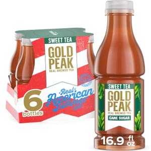 Gold Peak Tea, Sweet Tea, 16.9 fl oz, 6 Pack (EXP 11/02/26)