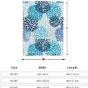 Blue Navy Chrysanthemum Flowers Baby Blanket Ultra Soft Daisy Floral Throw Blanket All Season Warm Light Weight Cozy Plush Blankets for Home Bedroom Sofa Chair Travel, 40"X30"