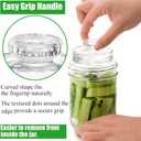 Cedilis 9 Pack Glass Fermentation Weights with Easy Grip Handles, Heavy Glass Fermenting Lids Kit for Wide Mouth Mason Jar, Fermenting Sauerkraut, Kimchi, Pickles, Dishwasher Safe
