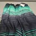 Kanu Surf Infinite Mens Swim Trunks Quick-Dry Bathing Suit Men, 9-inch Inseam  (Medium, Surfline Black/Green)