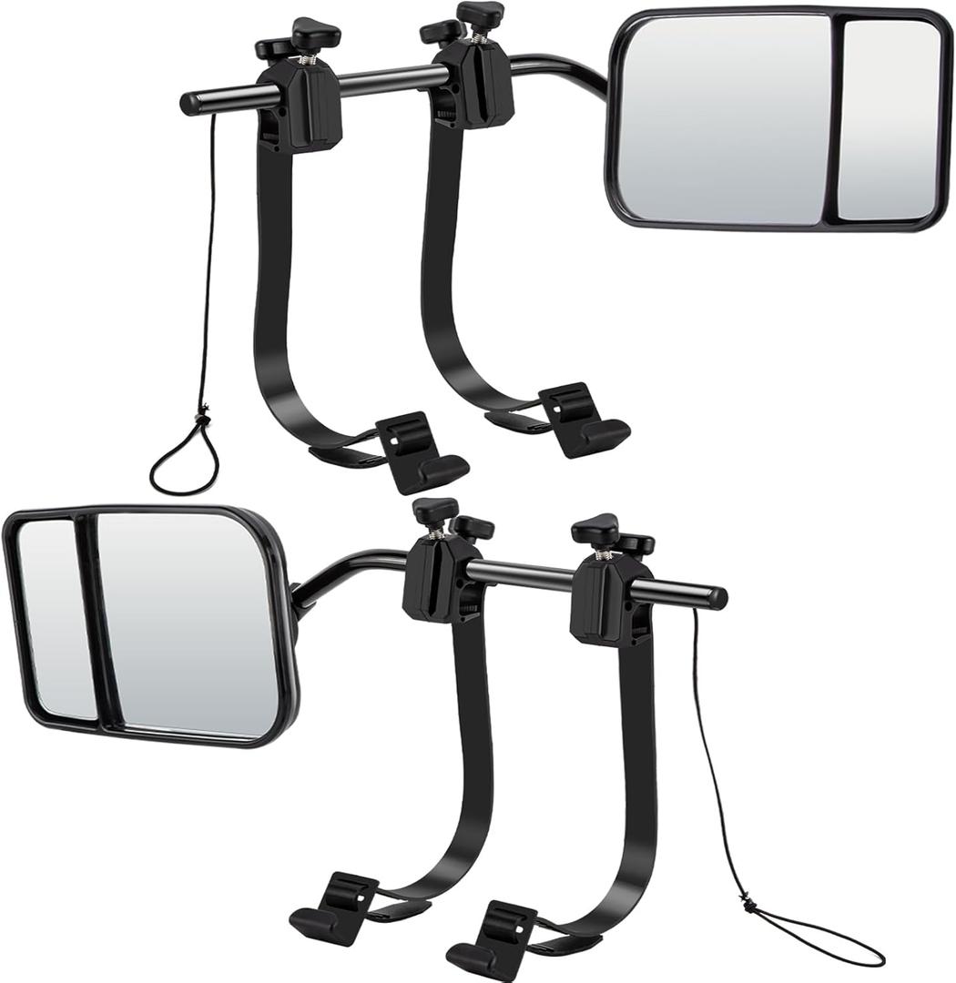 CICMOD Towing Mirrors Universal Clip-on Mirror Extenders for Towing Cars Trailer Truck Boat - Pack of 2