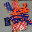 2 Pack Blaster Guns Boys Toy-with 60 Soft Foam Darts Bullets& 2 Wrist Bands-Valentines Gifts for Kids Hand Gun Toys Party Supplies for 3,4,5,6,7,8,9 Years Kids