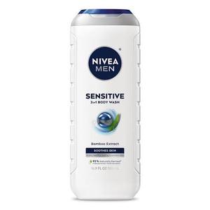 Nivea Men 3-in-1 Body Wash, Sensitive, 16.9 Oz