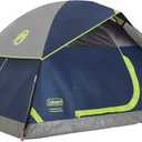 Coleman Sundome Camping Tent with Rainfly, 2/3/4/6 Person Tent Sets Up in 10 Mins, Weatherproof Shelter for Camping, Festivals, Backyard, Sleepovers, & More (Contains PFAS, Navy Blue)