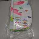 4 Pcs Easter Shower Curtain Set with Non-Slip Rugs, Toilet Lid Cover and Bath Mat, Cute Rabbit Ear Colorful Easter Eggs Shower Curtains with 12 Hooks (Green)