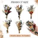 Fabbay 6 Pcs Mini Dried Flower Bouquets Boho Wedding Dried Flowers for Bridesmaid Proposal Mini Handmade Flowers Decor for Vase Crafts DIY Photo Decorations for Centerpieces Gift