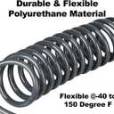 Heavy Duty Polyurethane Recoil Air Hose 1/4 in x 50 ft, Lightweight, Flexible Compressor Hose with Universal Quick Coupler, Plug and Bend Restrictors, Gray