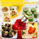 Red Bell Pepper Seed Corer, 2Pcs Stainless Steel Fruit and Vegetable Corers Tool, Multifunctional Vegetables Fruit Corer Kitchen Gadget for Apple, Pear, Tomato