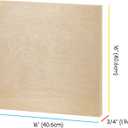 MEEDEN Unfinished Wood Canvas Board: 3/4 Deep 16x16 Wooden Canvas Panel Pack of 2 - Blank Cradled Wood Art Board for Painting