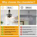 14.2" Modern Pendant Lights Kitchen Island, 3-Light Matte Black Pendant Light Fixtures with Clear Glass Shade, Industrial Hanging Pendant Lights Fixture for Kitchen Island Dining Room Bedroom Entryway