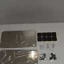 Wanheart Flat License Plate Cover Set 2 Pack Clear  Frameless ABS Protector for Standard 126 US Plates, Scratch UV Resistant Plate Cover with Screws Caps, Front Rear Car Accessories (Clear)