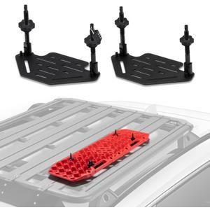 BUNKER INDUST Recovery Boards (Gen 7, 9, 10, 11) Mounting Kit, Fit for Traction Boards with 6.65''and 7.09'' Hole Spacing, Bracket for Rooftop Platform with Lock