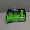 Leaf Blower Cordless, Handheld Leaf Blower with 2 X 4.0Ah Battery and Charger, 6 Speed Modes, Lightweight Blowers for Lawn Care, Patio, Yard, Dust,Blowing Leaves,Snow (Green)