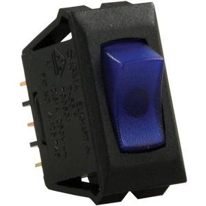 JR Products 13685 Blue/Black SPST Illuminated On/Off Switch