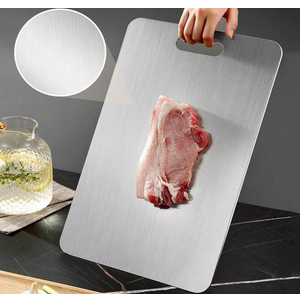 Titanium Cutting Board,100% Pure Titanium Cutting Boards for Kitchen, 2025 New Double Sided Food-Grade Chopping Board for Cutting Meat Vegetable Fruit (12"L x 9"W)