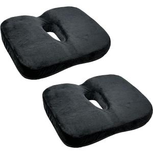 Seat Cushion - Memory Foam Sitting Pillow - Car Seat & Office Chair Cushion - Slip-Resistant with Soft Surface