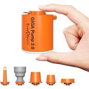 Portable Air Pump for Inflatables, Ultra-Light 2.8oz Rechargeable Mini Air Mattress Pump with Camping Light, Inflate Deflate for Air Mattress,Pool Floats, Vacuum Storage Bags