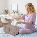 Quilted Puffer Duffle Bag for Women, Gym Bag Women, Ultra Lightweight Weekender Bags for Travel, Brown TILYMOL (37L)