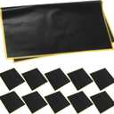 Gogogmee Waterproof Flower Wrapping Paper 20pcs Black Floral Packaging Material with Gold Edge for DIY Crafts Florist Supplies Bouquet Wrap Valentines Day