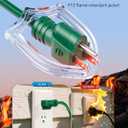 DEWENWILS 28FT Outdoor Extension Cord 1 to 3 Splitter for Lights, 3 Prong Outlets Plugs, 16/3C SJTW Weatherproof Wire for Outdoor String Lights, ETL Listed,1 Pack