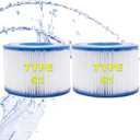 2 x Pool Filter Cartridges Pool Filters, Cartridge for Above Ground Pool Filter, Cartridge Accessory for Use in 300 Gallon Easy Set Pool Filter Pump (2 Pack, Type S1)