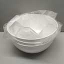 US Acrylic Vista White Plastic Salad and Serving 10-inch Bowls | set of 3 | Reusable, BPA-free, Made in the USA | 135 oz. capacity